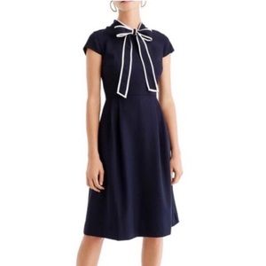 J. CREW Navy Blue Bowtie Dress Size 6